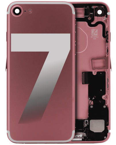 Back Housing W/ Small Components Pre-Installed Compatible For iPhone 7 (Used OEM Pull: Grade A) (Rose Gold)
