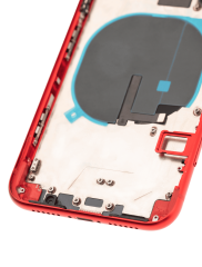 Back Housing W/ Small Components Pre-Installed Compatible For iPhone 11 (Used OEM Pull: Grade C) (Red)
