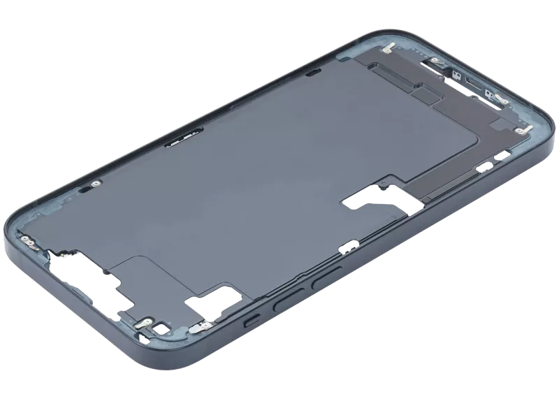 Mid-Frame Housing With Power And Volume Button Compatible For iPhone 14 Plus (US Version) (Used OEM Pull: Grade C) (Midnight)