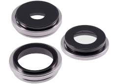 Back Camera Lens With Bracket & Bezel Compatible For iPhone 15 Pro (3 Piece Set) (Premium) (White Titanium)