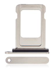Single Sim Card Tray Compatible For iPhone 15 Pro / 15 Pro Max (White Titanium)