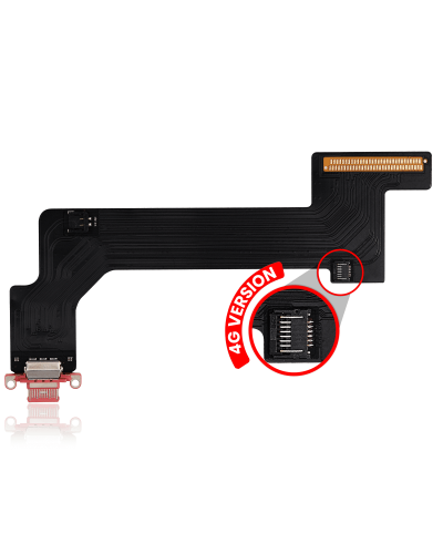 Charging Port Flex Cable Compatible For iPad 10 (2022) (4G Version) (Aftermarket Plus) (Pink)