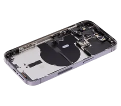 Back Housing W/ Small Pre-Installed Compatible For iPhone 14 Pro (U.S Version) (Used OEM Pull: Grade B) (Deep Purple)