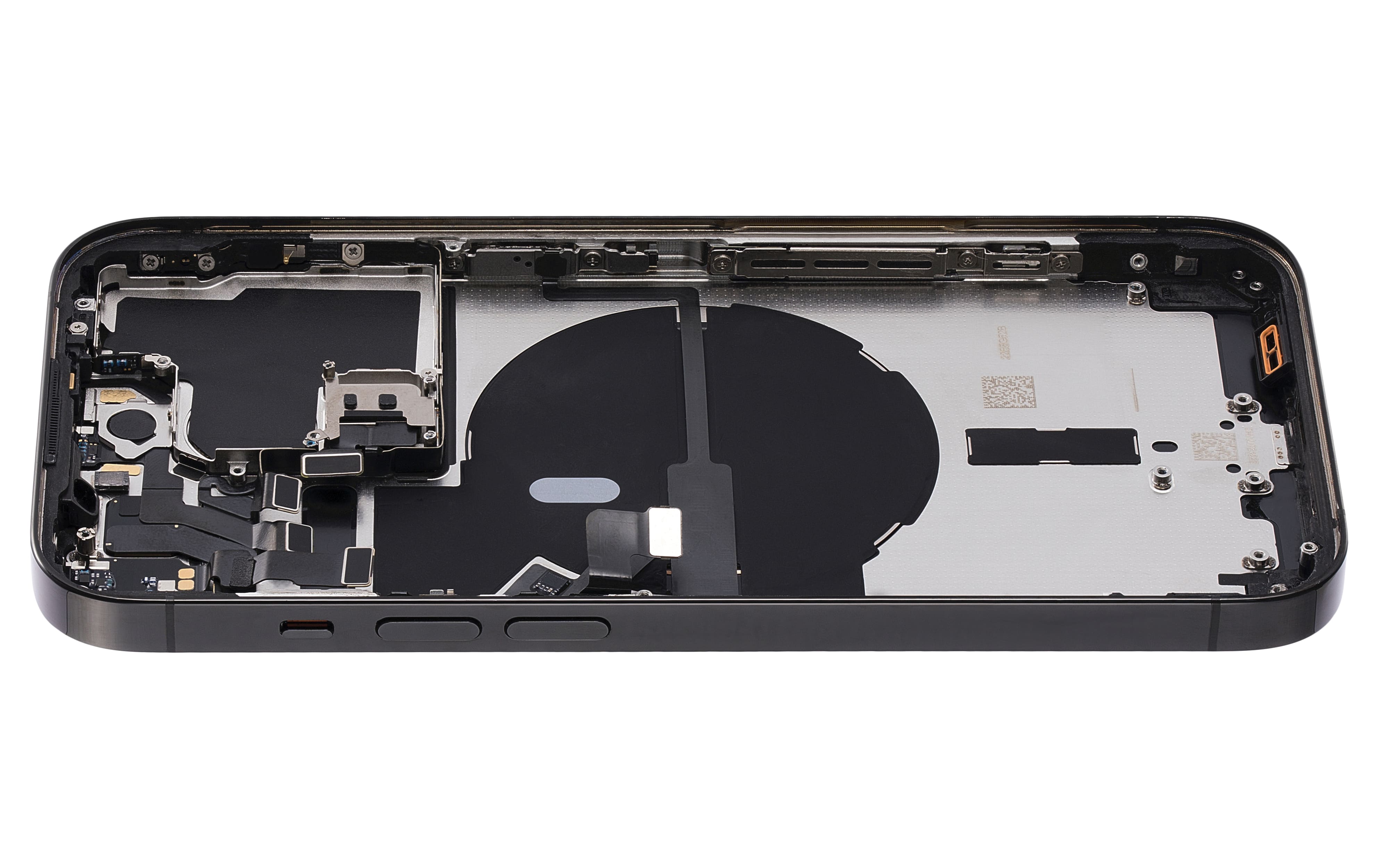 Back Housing W/ Small Pre-Installed Compatible For iPhone 14 Pro (U.S Version) (Used OEM Pull: Grade A) (Space Black)