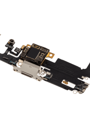 Charging Port Flex Cable With Board Compatible For iPhone 11 Pro Max (Aftermarket Plus) (Silver)