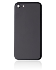 Back Housing W/ Small Components Pre-Installed Compatible For iPhone SE (2020) (Used OEM Pull: Grade C) (Black)