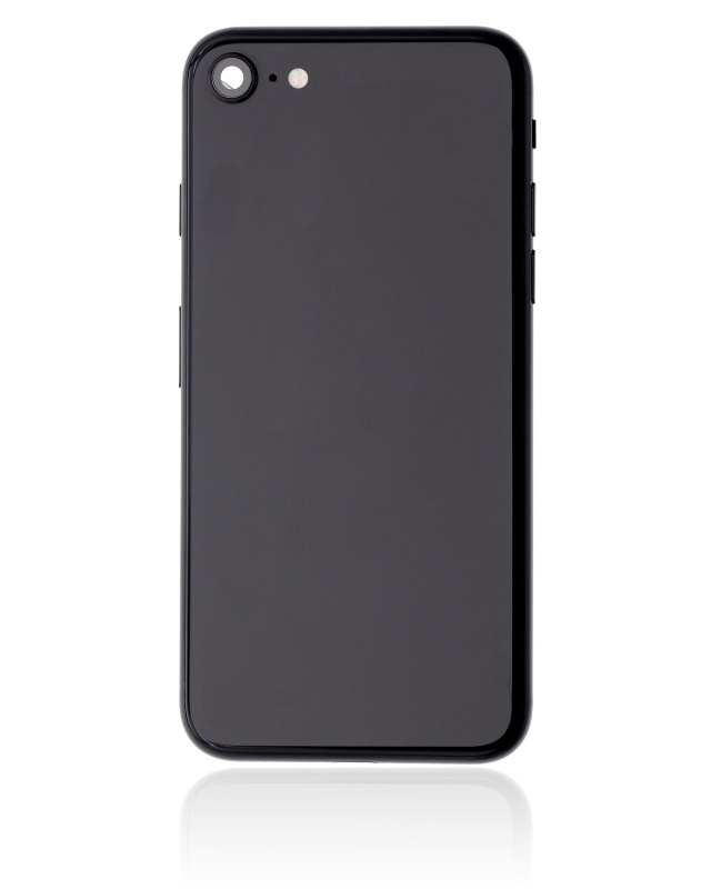 Back Housing W/ Small Components Pre-Installed Compatible For iPhone SE (2020) (Used OEM Pull: Grade C) (Black)