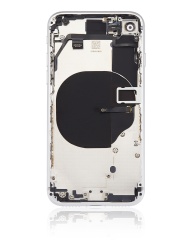 Back Housing W/ Small Components Pre-Installed Compatible For iPhone 8 (No Logo) (Aftermarket Plus) (Silver)