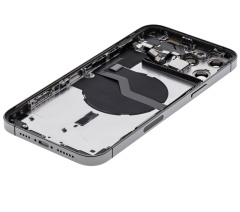 Back Housing W/ Small Components Pre-Installed Compatible For iPhone 12 Pro Max (US Version) (Used OEM Pull: Grade C) (Graphite)