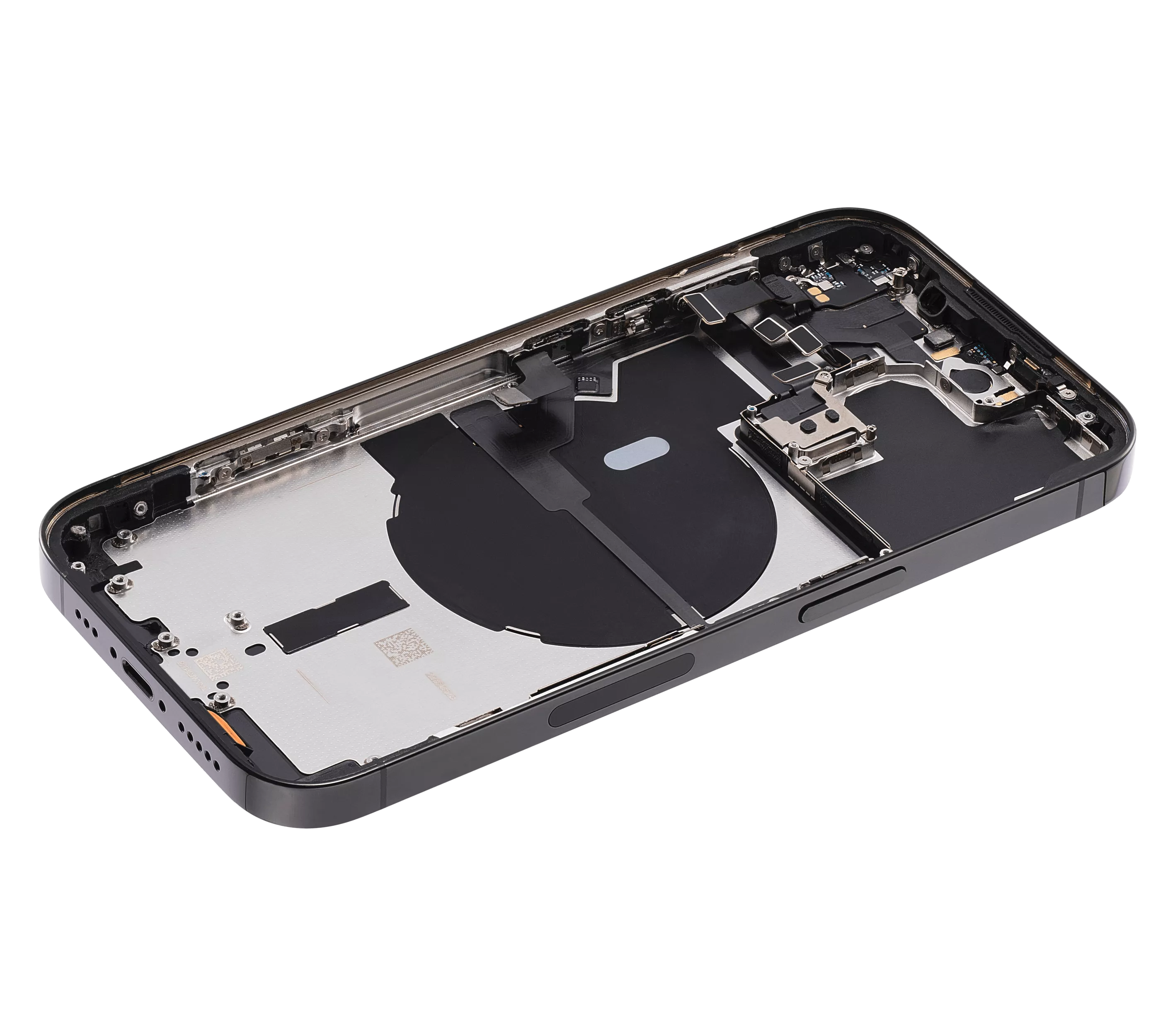 Back Housing W/ Small Pre-Installed Compatible For iPhone 14 Pro (U.S Version) (Used OEM Pull: Grade C) (Space Black)