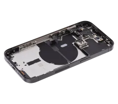 Back Housing W/ Small Pre-Installed Compatible For iPhone 14 Pro (U.S Version) (Used OEM Pull: Grade C) (Space Black)