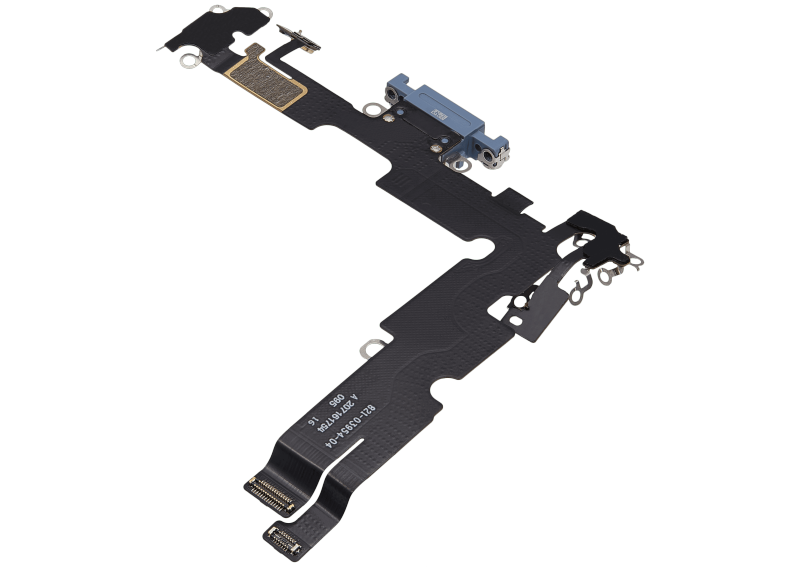 Charging Port Flex Cable Compatible For iPhone 14 Plus (Used OEM Pull) (Blue)