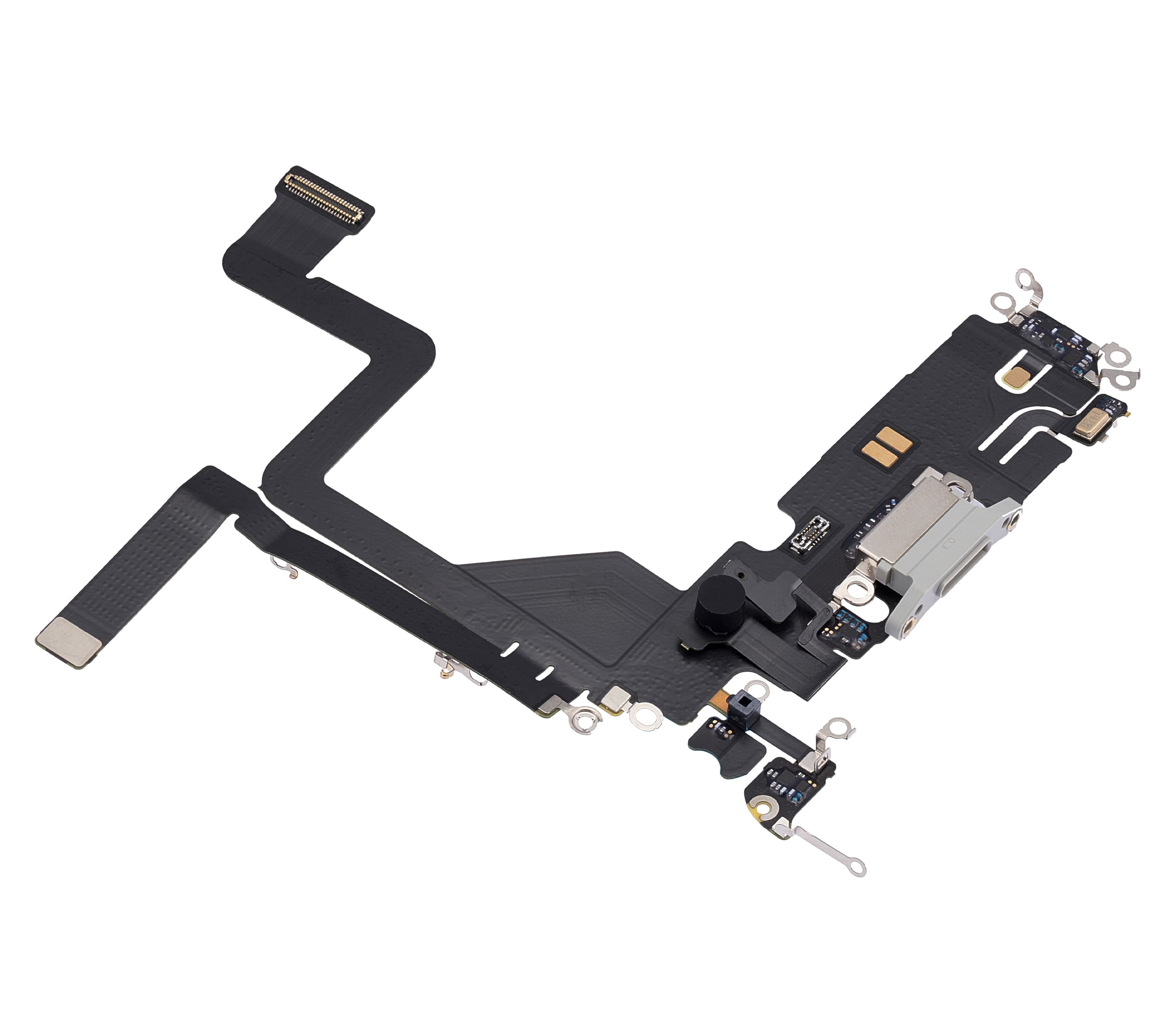 Charging Port Flex Cable Compatible For iPhone 14 Pro (Premium) (Silver)