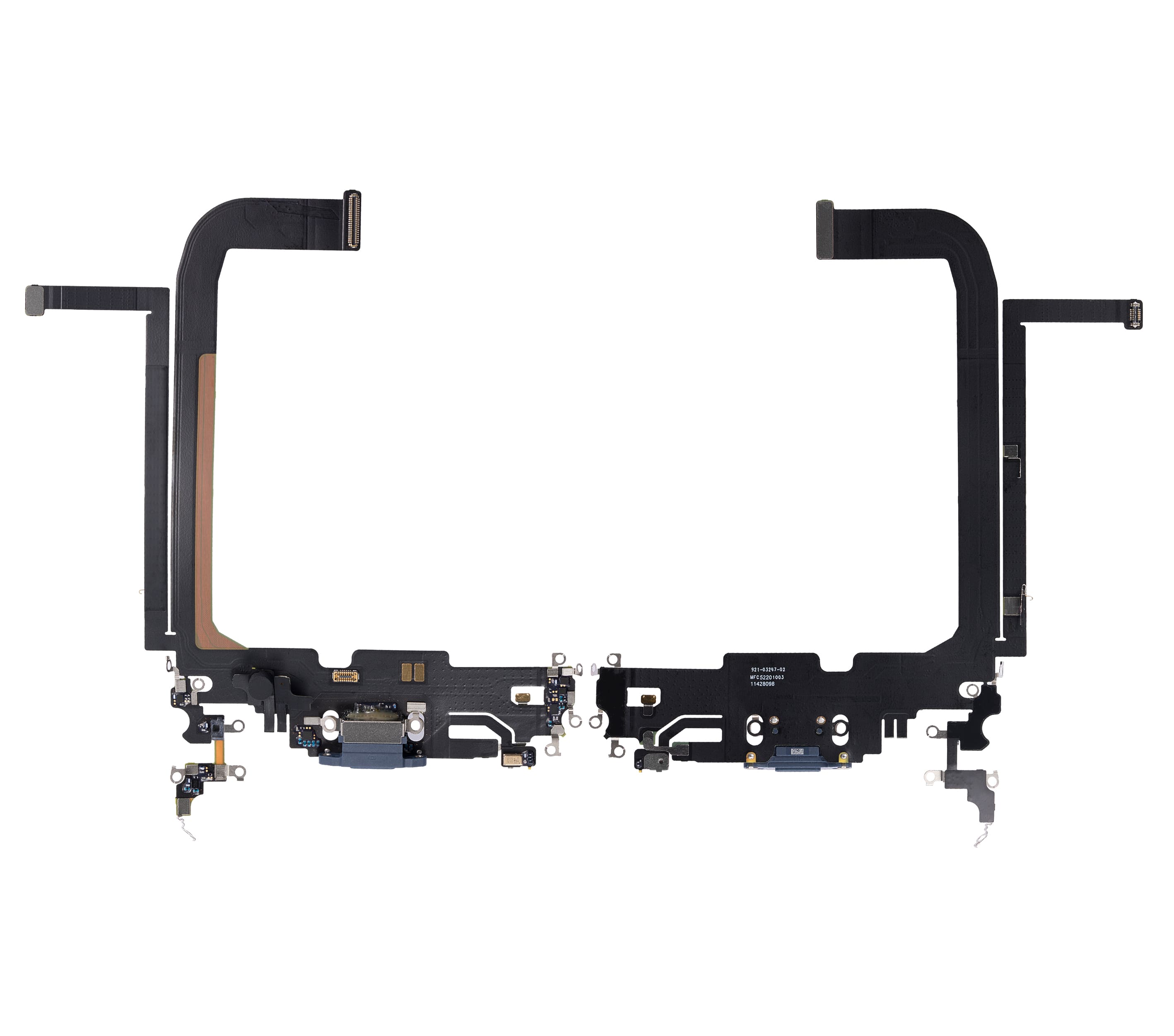 Charging Port Flex Cable Compatible For iPhone 13 Pro Max (Used OEM Pull) (Sierra Blue)