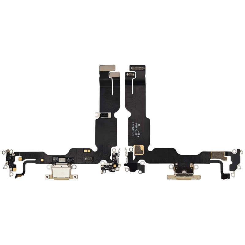 Charging Port Flex Cable Compatible For iPhone 15 Plus (Premium) (Yellow)
