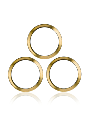 Back Camera Bezel Ring Only Compatible For iPhone 12 Pro Max (Gold) (3 Piece Set) (10 Pack)