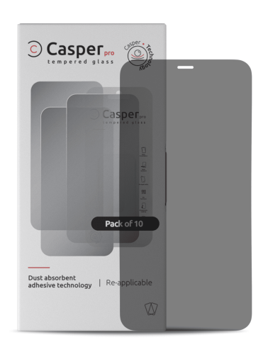 Casper Pro Tempered Glass Compatible For iPhone 12 Mini (10 Pack) (Privacy)