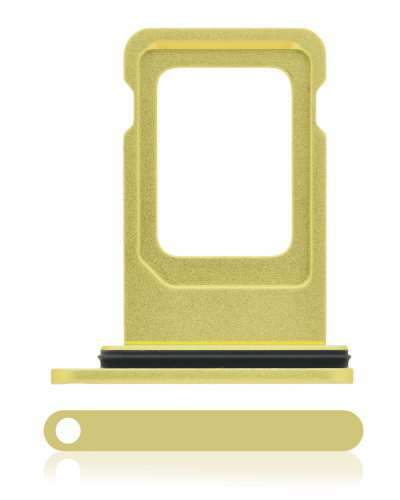 Dual Sim Card Tray Compatible For iPhone 11 (Yellow)