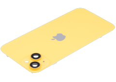 Back Glass With Steel Plate With MagSafe Magnet Pre-Installed Compatible For iPhone 14 Plus (Used OEM Pull: Grade A) (Yellow)