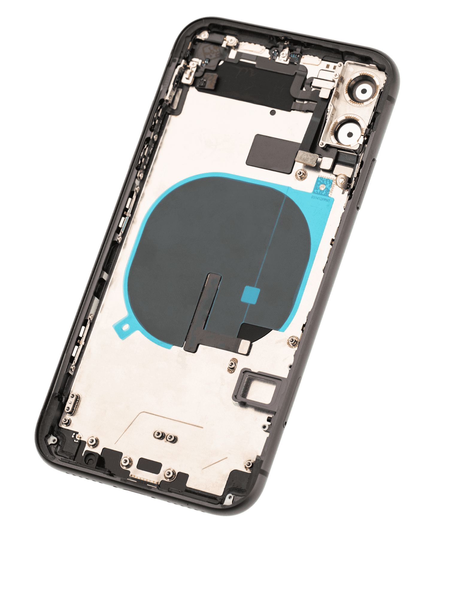 Back Housing W/ Small Components Pre-Installed Compatible For iPhone 11 (Used OEM Pull: Grade B) (Black)