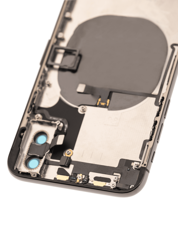 Back Housing W/ Small Components Pre-Installed Compatible For iPhone X (Used OEM Pull: Grade C) (Space Gray)