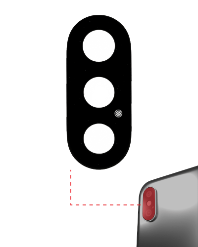 Back Camera Lens With Adhesive (Glass Only) Compatible For iPhone X (10 Pack) (Aftermarket Plus)
