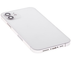 Back Housing W/ Small Components Pre-Installed Compatible For iPhone 12 (US Version) (Used OEM Pull: Grade C) (White)