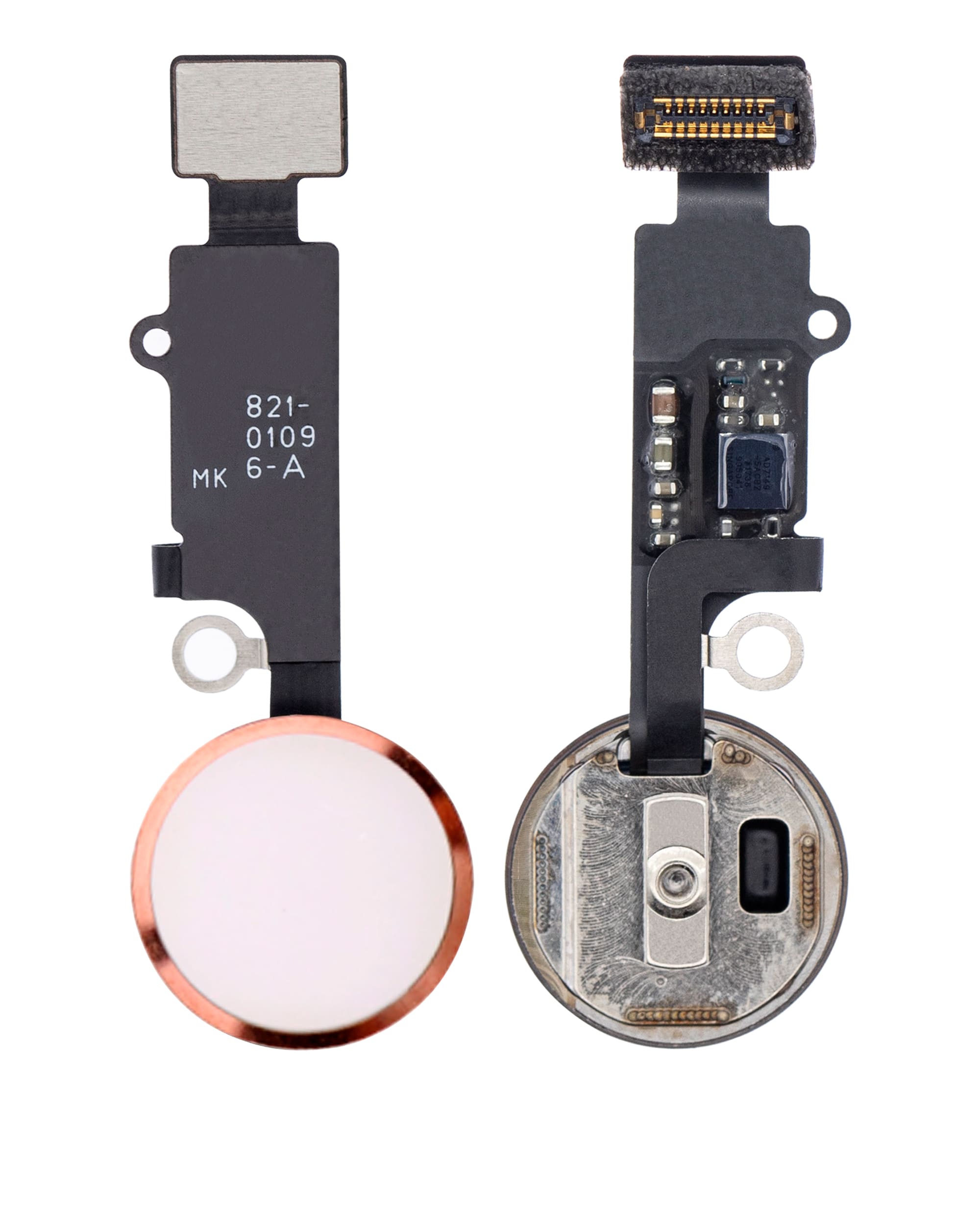 Home Button With Flex Compatible For iPhone 7 / 7 Plus / 8 / 8 Plus / SE (2020) / SE (2022) (Rose Gold) (Warning: Compatible For Cosmetic Use Only)