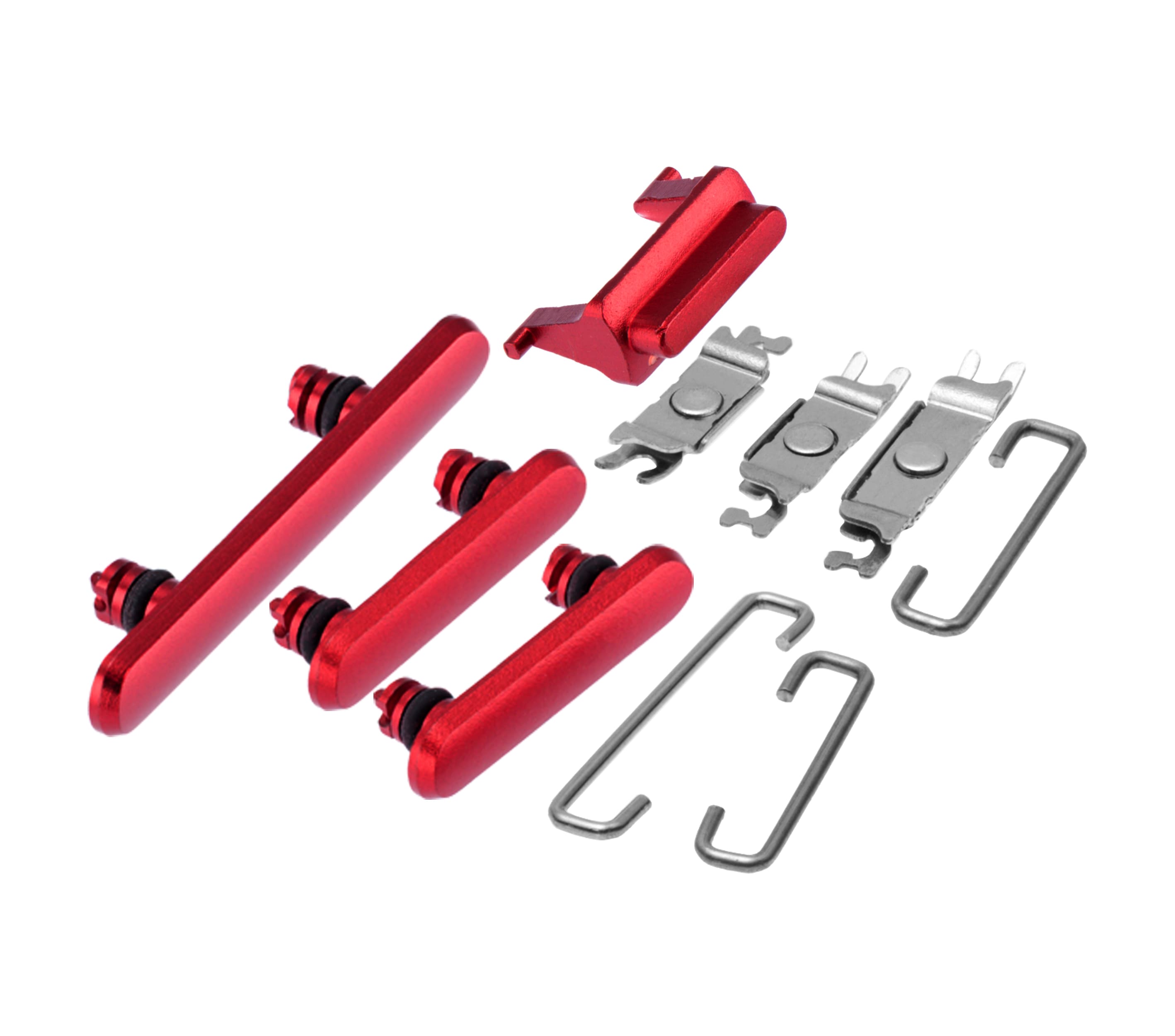 Hard Buttons (Power / Volume / Switch) Compatible For iPhone 11 (Red)