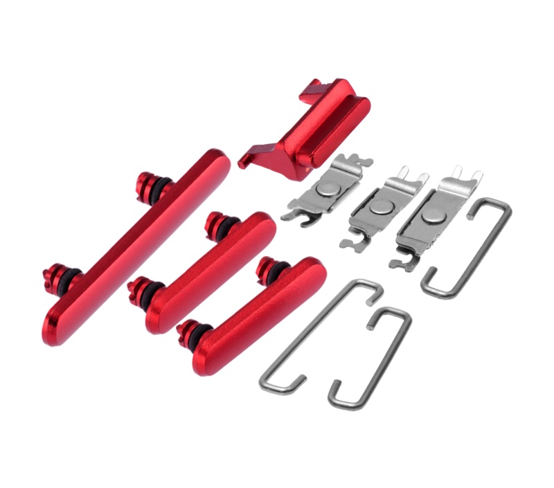 Hard Buttons (Power / Volume / Switch) Compatible For iPhone 11 (Red)