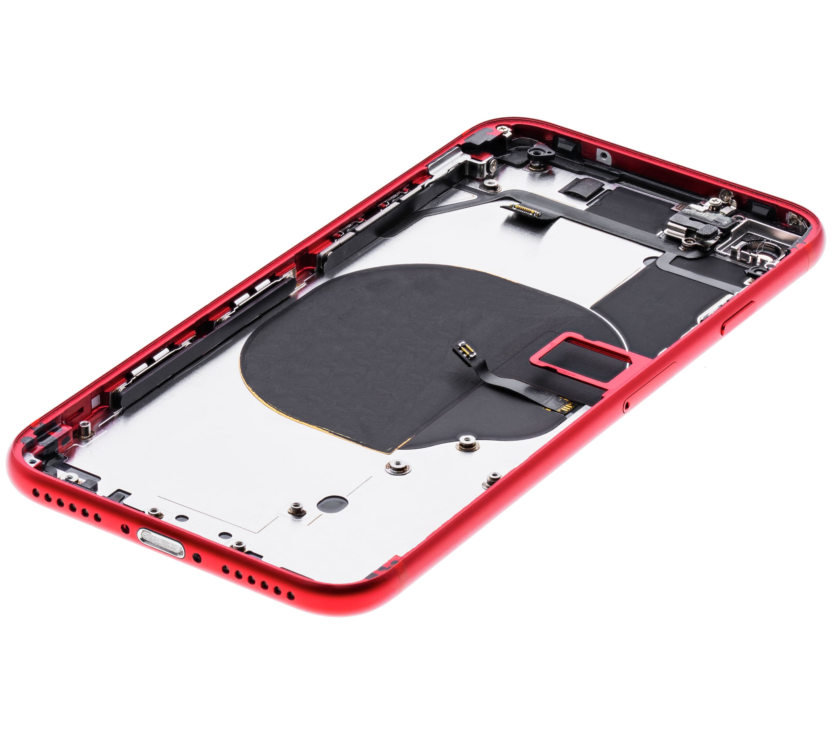 Back Housing W/ Small Components Pre-Installed Compatible For iPhone SE (2020) (Used OEM Pull: Grade C) (Red)