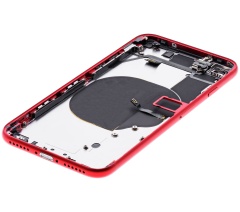 Back Housing W/ Small Components Pre-Installed Compatible For iPhone SE (2020) (Used OEM Pull: Grade C) (Red)