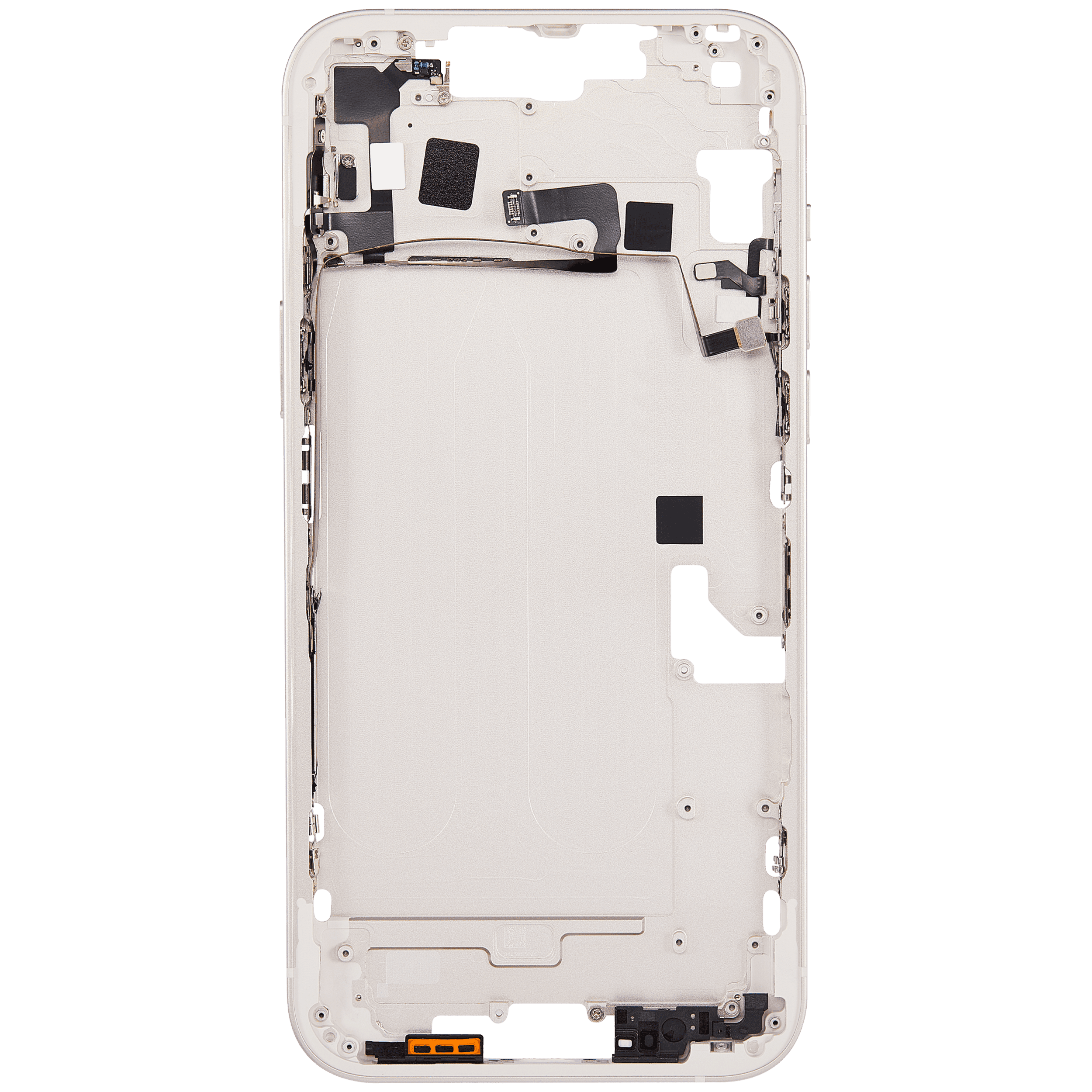 Mid-Frame Housing With Power And Volume Button Compatible For iPhone 14 Plus (US Version) (Aftermarket Plus) (Starlight)