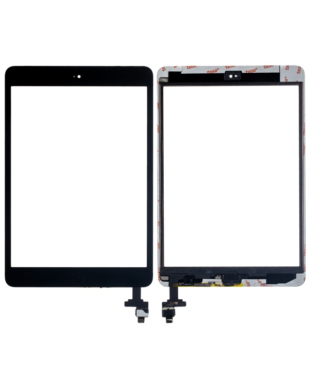 Digitizer With IC Chip & Home Button Pre-Installed Compatible For iPad Mini 1 / iPad Mini 2 (Aftermarket Plus) (Black)