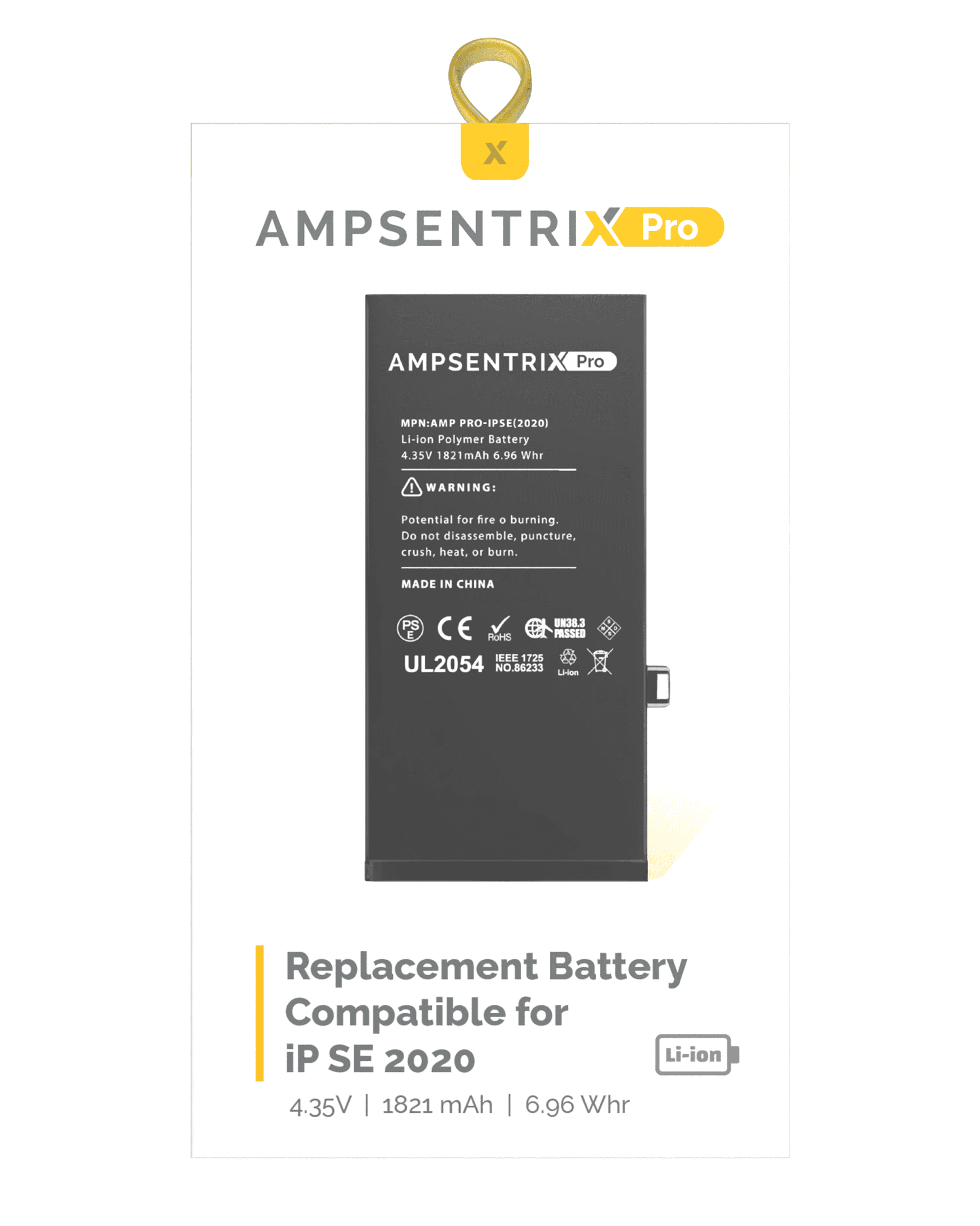 Replacement Battery Compatible For iPhone SE (2020) (AmpSentrix Pro)