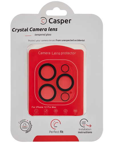 Casper Camera Lens Protector Compatible For iPhone 12 Pro Max (Crystal Full Cover)