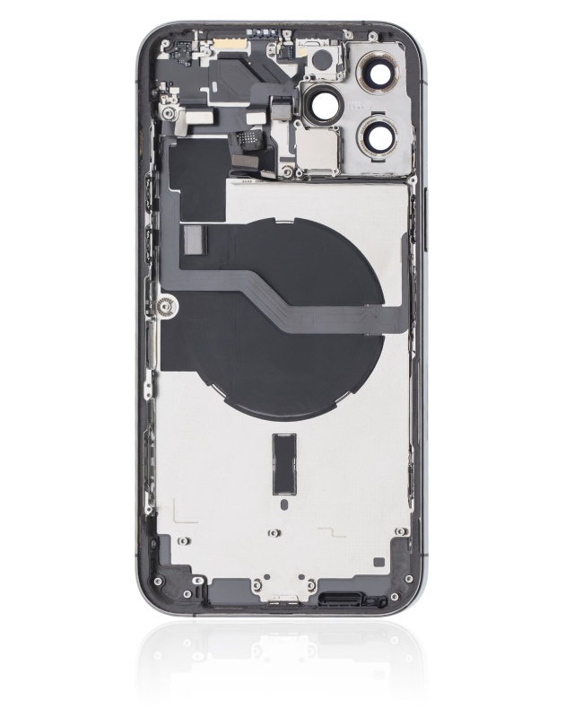 Back Housing W/ Small Components Pre-Installed Compatible For iPhone 12 Pro Max (US Version) (Used OEM Pull: Grade C) (Graphite)