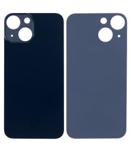 Back Glass With 3M Adhesive Compatible For iPhone 13 Mini (No Logo / Large Camera Hole) (Midnight)