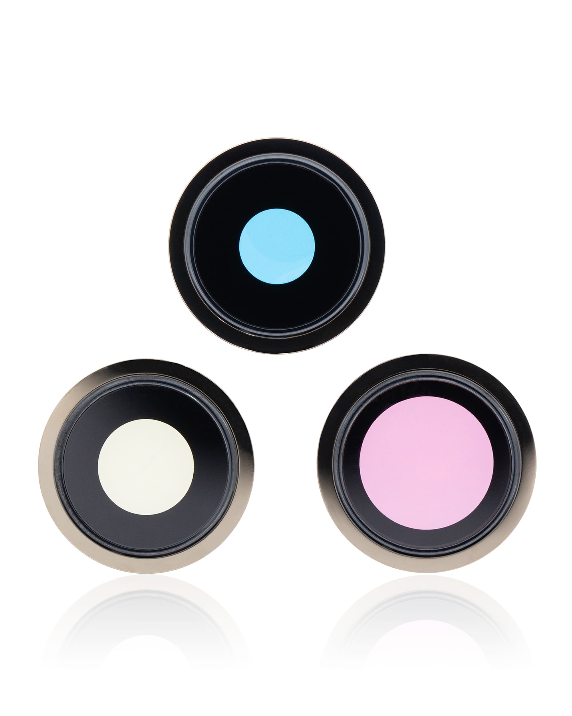 Back Camera Lens With Bracket & Bezel Compatible For iPhone 13 Pro / 13 Pro Max (Gold) (Real Sapphire / Premium)