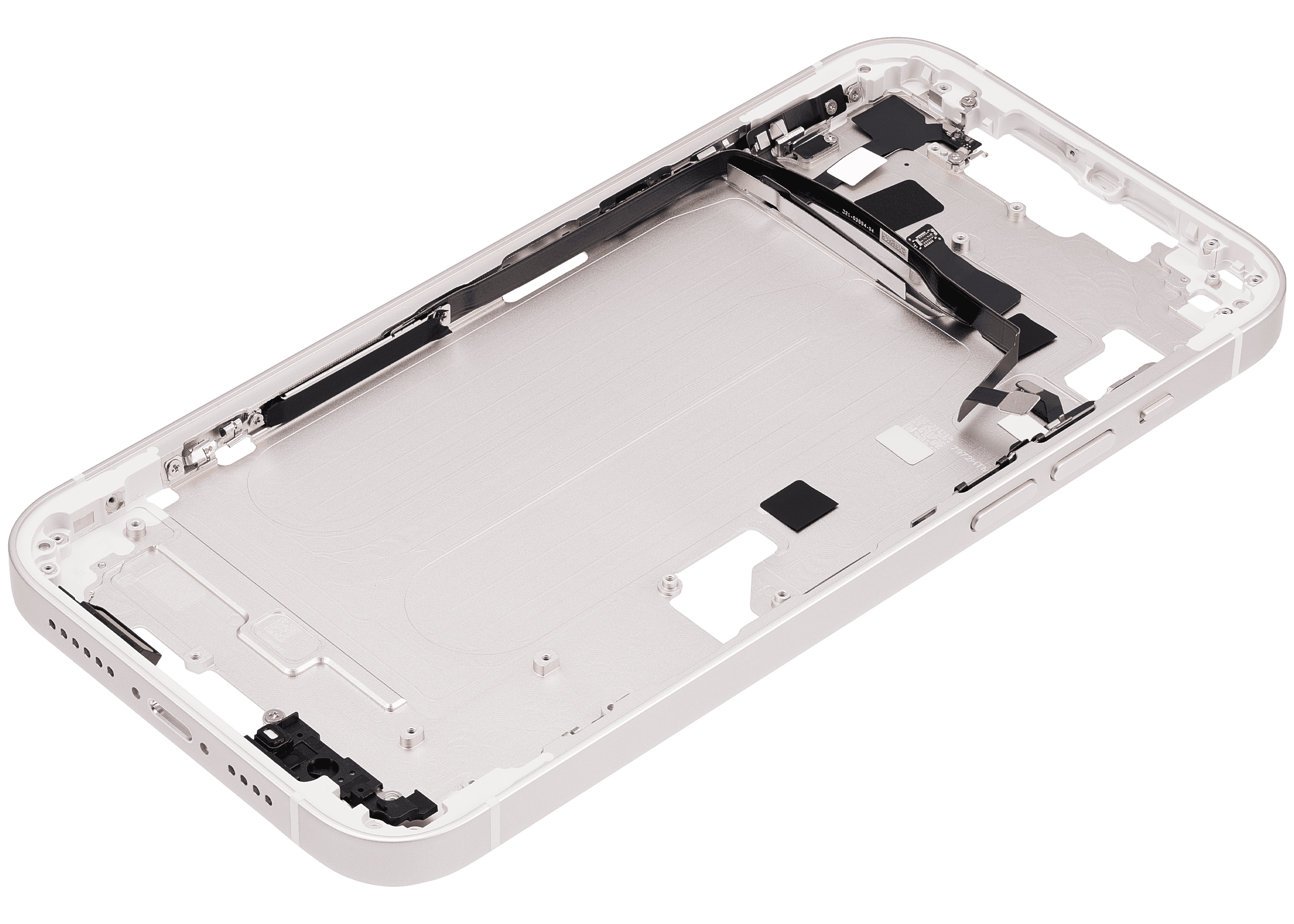 Mid-Frame Housing With Power And Volume Button Compatible For iPhone 14 Plus (US Version) (Aftermarket Plus) (Starlight)