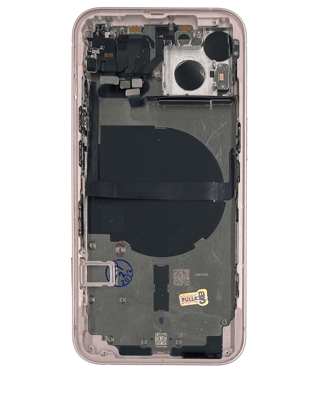 Back Housing W/ Small Components Pre-Installed Compatible For iPhone 13 (US Version) (Used OEM Pull: Grade B) (Pink)