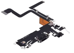 Charging Port Flex Cable Compatible For iPhone 14 Pro (Aftermarket Plus) (Space Black)