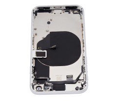 Back Housing W/ Small Components Pre-Installed Compatible For iPhone 8 (No Logo) (Aftermarket Plus) (Silver)