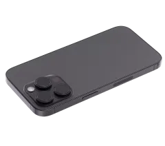 Back Housing W/ Small Pre-Installed Compatible For iPhone 14 Pro (U.S Version) (Used OEM Pull: Grade B) (Space Black)
