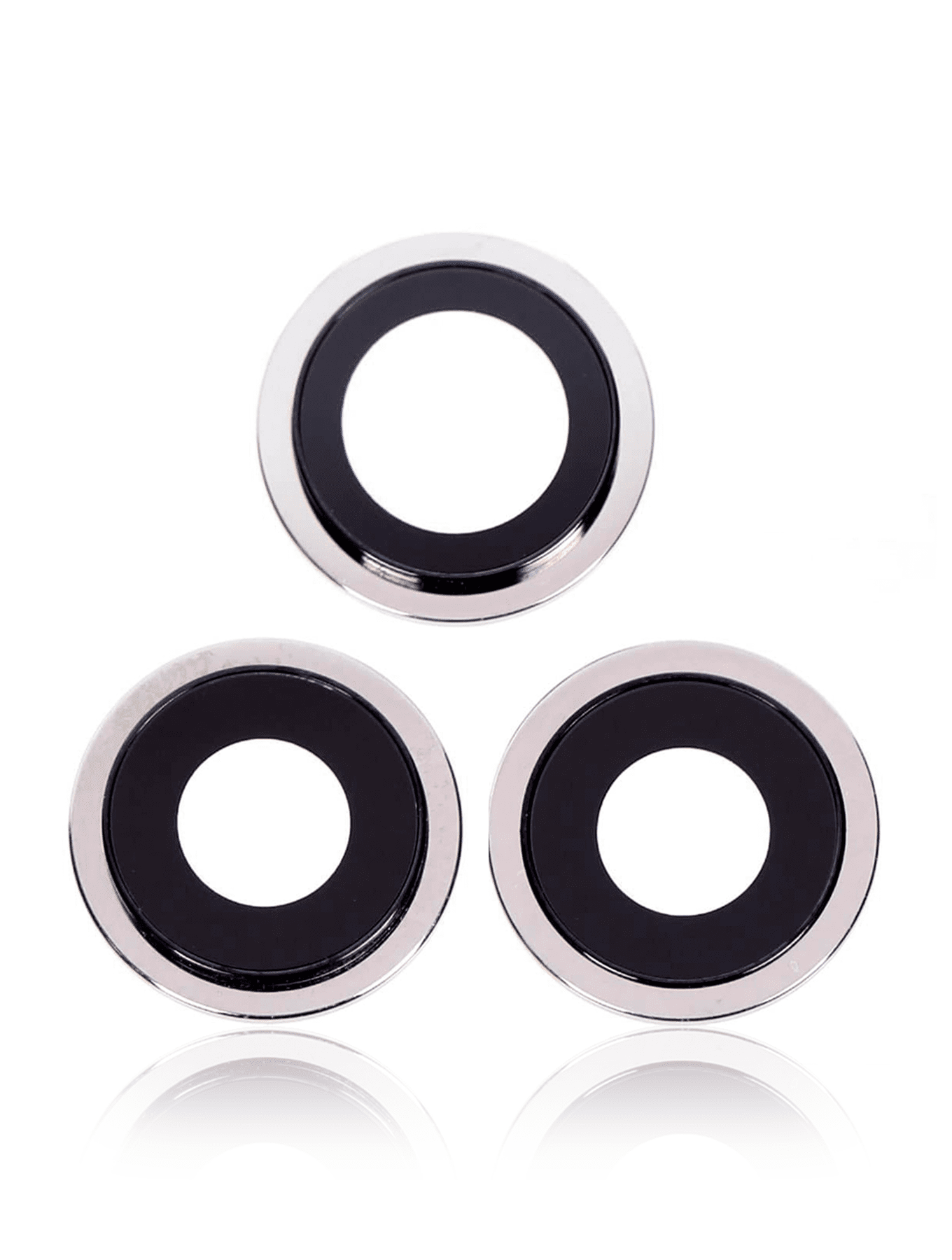 Back Camera Lens With Bracket & Bezel Compatible For iPhone 12 Pro Max (Aftermarket Plus) (Silver)