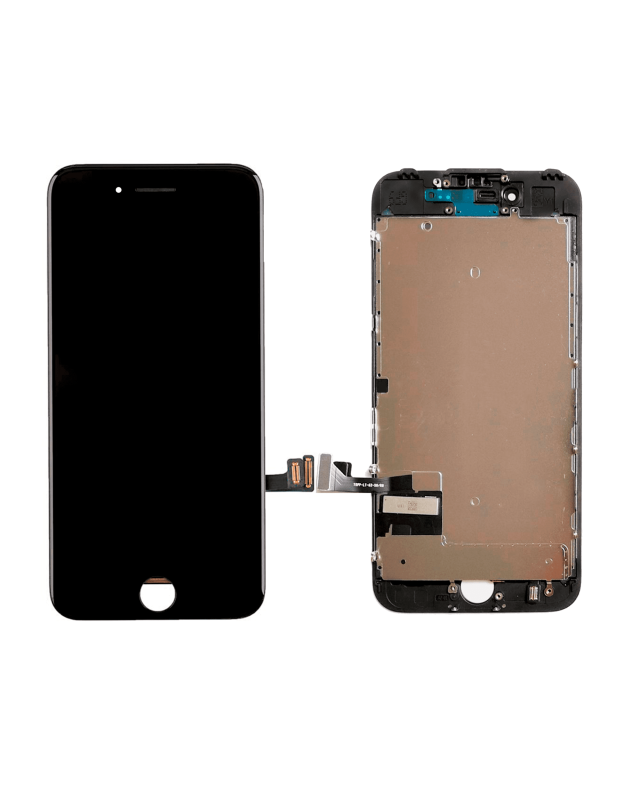 LCD Assembly With Steel Plate Compatible For iPhone 7 (Premium) (Black)