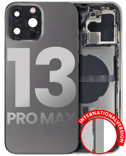 Back Housing W/ Small Components Pre-Installed Compatible For iPhone 13 Pro Max (International Version) (Used OEM Pull: Grade A) (Graphite)