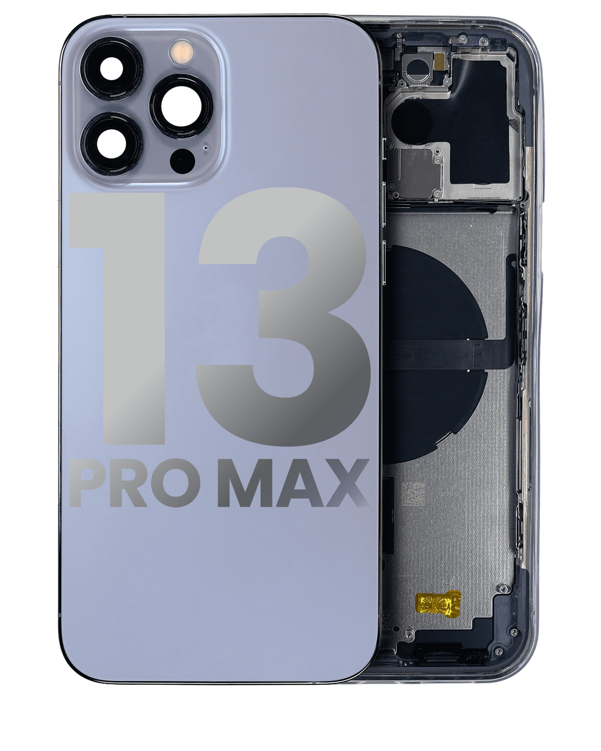 Back Housing W/ Small Components Pre-Installed Compatible For iPhone 13 Pro Max (International Version) (Used OEM Pull: Grade C) (Sierra Blue)
