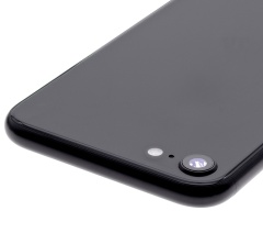 Back Housing W/ Small Components Pre-Installed Compatible For iPhone SE (2020) (Used OEM Pull: Grade C) (Black)