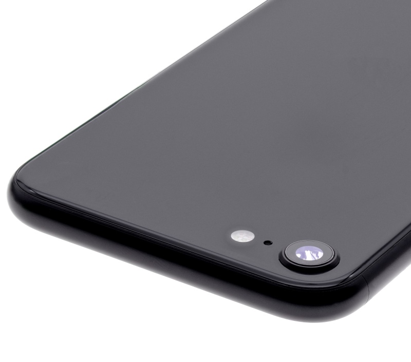 Back Housing W/ Small Components Pre-Installed Compatible For iPhone SE (2020) (Used OEM Pull: Grade C) (Black)